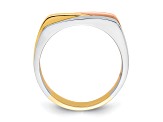 14K Contemporary Flat Top Band