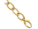 14K Yellow Gold Oval Link 8.5 Inch Bracelet