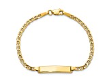 14k Yellow Gold Polished Mariner Link ID Bracelet