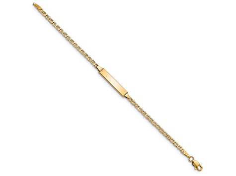 14k Yellow Gold Polished Mariner Link ID Bracelet