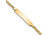 14k Yellow Gold Polished Mariner Link ID Bracelet