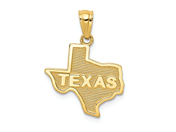 Picture of 14k Yellow Gold Textured State of Texas Map Pendant