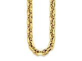 14K Yellow Gold 10.5mm Fancy Open Link 30-inch Necklace