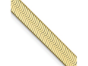 10k Yellow Gold 4mm Solid Silky Herringbone 20 Inch Chain