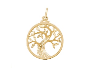 14K Yellow Gold Tree Of Life Measures Approx 19.75mm x 19.75mm