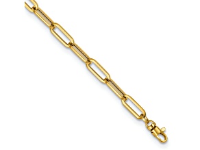 14k Yellow Gold Polished 5.5mm Fancy Link Bracelet
