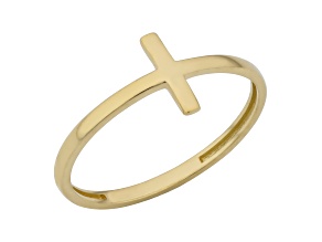 10k Yellow Gold Cross Ring