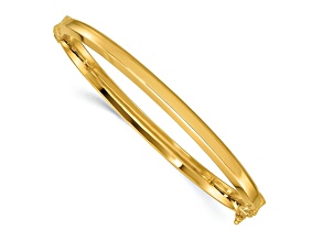 14K Yellow Gold Polished Hinged Bangle