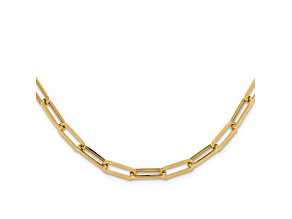 14k Yellow Gold 4.5mm Polished Fancy Link 16 Inch Necklace
