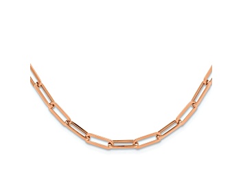 Picture of 14k Rose Gold 4.5mm Polished Fancy Link 18 Inch Necklace