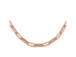 14k Rose Gold 4.5mm Polished Fancy Link 18 Inch Necklace