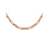14k Rose Gold 4.5mm Polished Fancy Link 18 Inch Necklace