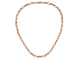 14k Rose Gold 4.5mm Polished Fancy Link 18 Inch Necklace
