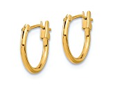 14K Yellow Gold Polished Hoop Earrings