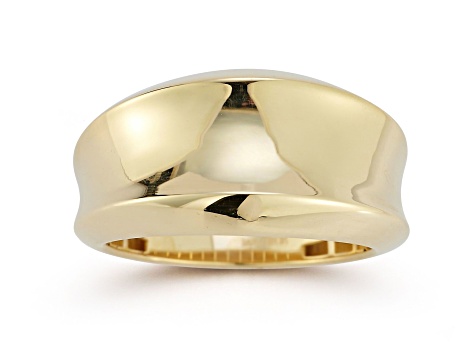 Bellissima Gold 14K Yellow Gold Graduated Concave Band Ring