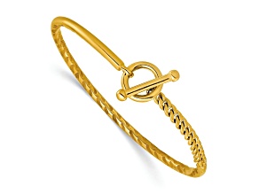 14k Yellow Gold Polished 2.5mm Bangle
