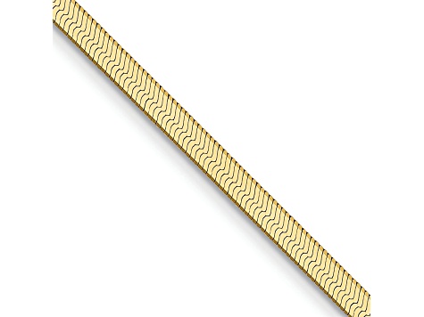 10k Yellow Gold 2.5mm Solid Silky Herringbone 16 Inch Chain