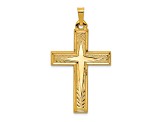 14K Yellow Gold Polished Latin Cross Pendant