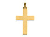 14K Yellow Gold Polished Latin Cross Pendant