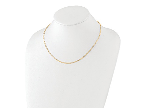 14K Yellow Gold Polished Fancy Link Necklace