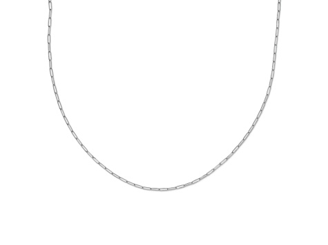 14K White Gold Polished Fancy Link Necklace