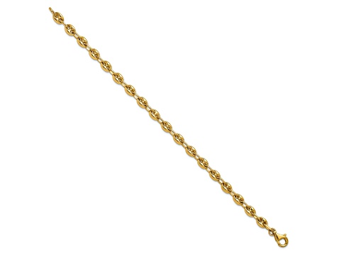 14K Yellow Gold 5mm Anchor Link 7.5 Inch Bracelet