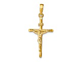 14K Yellow Gold Stick Style Crucifix Pendant