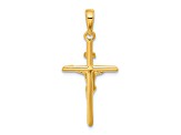 14K Yellow Gold Stick Style Crucifix Pendant