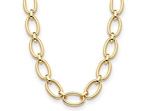 18K Yellow Gold 17.4mm Oval Link 18-inch Necklace