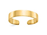 14K Yellow Gold Adjustable Polished Band Toe Ring