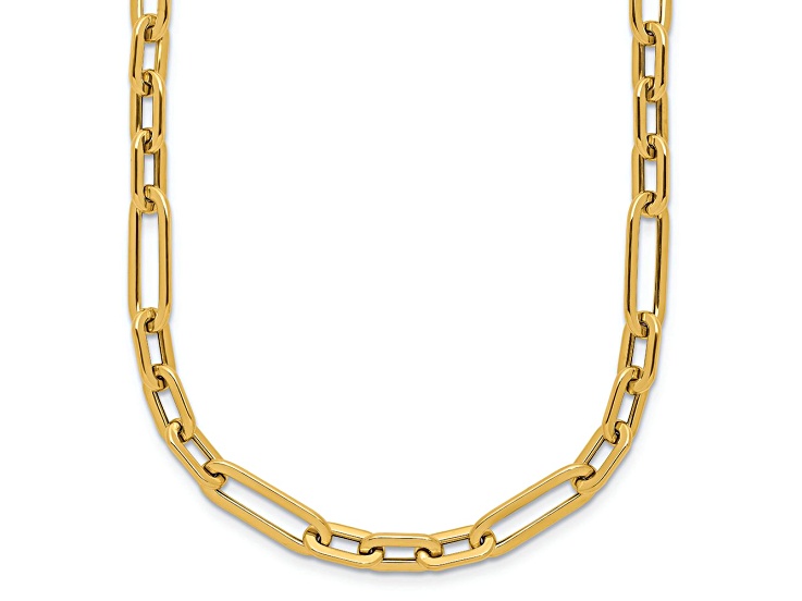 14K Yellow Gold Polished Fancy Link Necklace