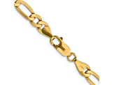 14K Yellow Gold 6.25mm Flat Figaro Chain Bracelet