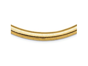 14k Yellow Gold Polished Graduated Stretch 18.5 Inch Necklace