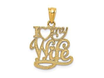 Picture of 14K Yellow Gold I LOVE MY WIFE Pendant