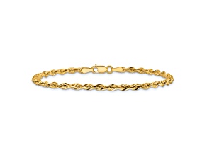 14k Yellow Gold 2.8mm Rope Link Bracelet, 7 Inches