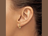 14K Yellow Gold Polished 1.45mm Hinged Huggie Hoop Earrings