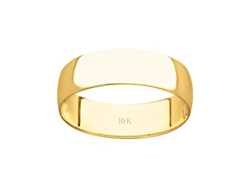 Picture of 6mm Lightweight Men's Wedding Band in 10k Yellow Gold