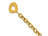 14K Yellow Gold Anchor and Cable Link 7.5 inch Toggle Bracelet