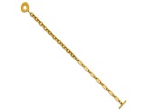14K Yellow Gold Anchor and Cable Link 7.5 inch Toggle Bracelet
