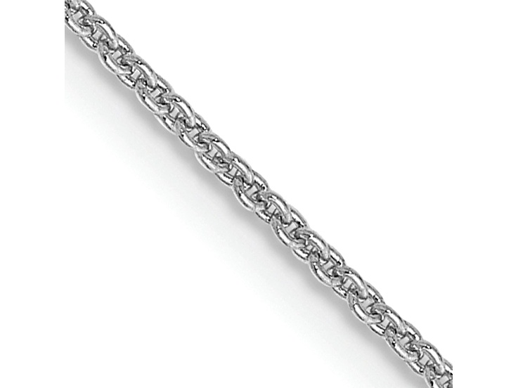 Rhodium Over 14k White Gold 0.9mm Solid Cable 14 Inch Chain - 1QM49A | JTV
