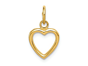 Picture of 14k Yellow Gold Polished Cut-out Heart Pendant