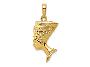 Picture of 14k Yellow Gold 3D Nefertiti Pendant