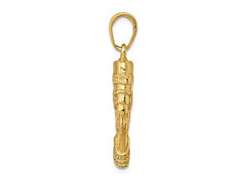 14k Yellow Gold 3D Nefertiti Pendant