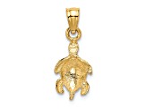 14K Yellow Gold Turtle Pendant