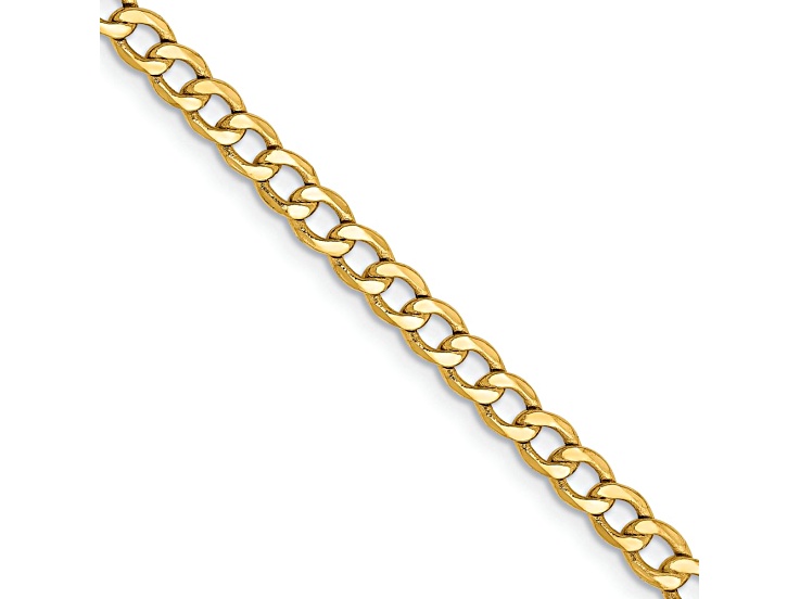 14K Yellow Gold 2.85mm Curb Link Bracelet