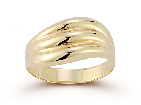Bellissima Gold 14K Yellow Gold Triple Wave Ring