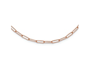 14k Rose Gold 2.6mm Polished Fancy 20 Inch Chain