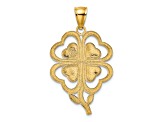 14K Yellow Gold 4-Leaf Clover Charm