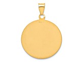 18k Yellow Gold Satin Saint Christopher Medal Pendant