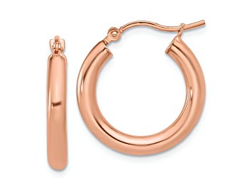 Picture of 10k Rose Gold 13/16 inch Polished Hoop Earrings